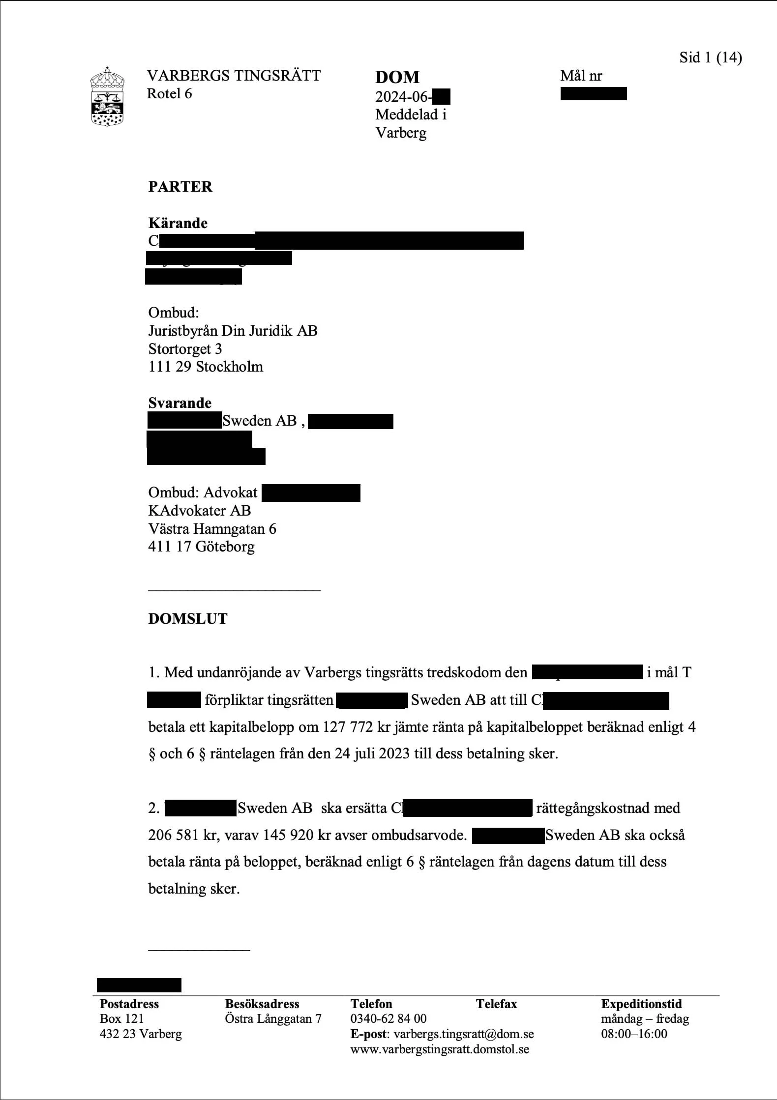 Dom - h&auml;vning av optimerad bil